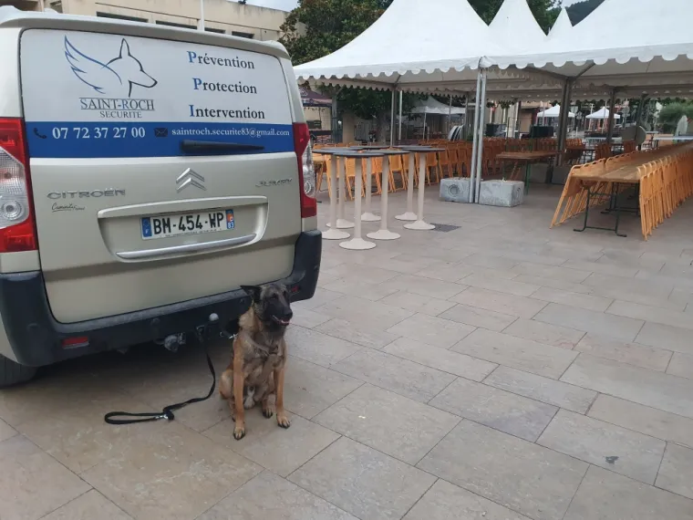 Maitre chien en gardiennage évènementiel au Beausset (VAR), Carqueiranne, SAINT ROCH SECURITE